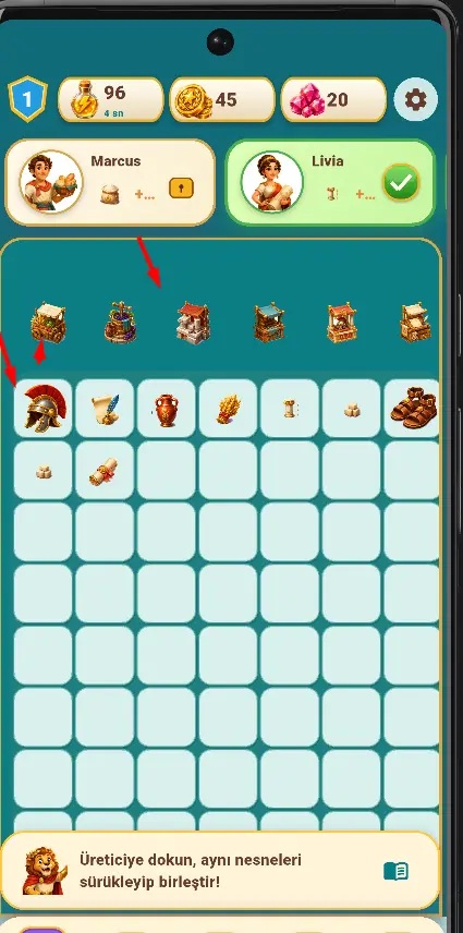 Rome King order board and item collection